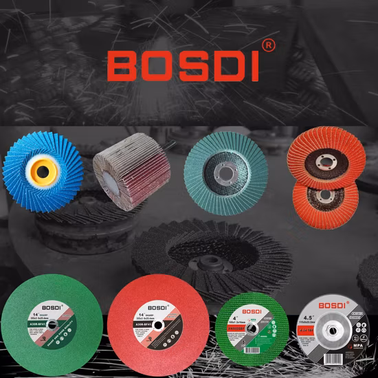 Bosdi Abrasives Flap Disc/Flap Wheel,Mop Disk,Grinding Wheel,Grinding Disc,Grinding Tools,Sanding Disc,Flexbile T27 Zirconinum Flap Disc for Stainless Steel